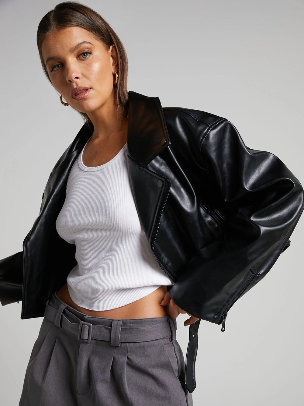 Lioness Staten Island Faux Leather Jacket
